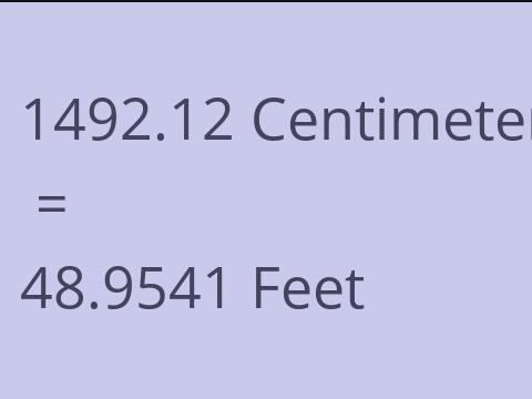 1492.12 CM TO FEET