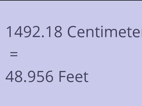 1492.18 CM TO FEET