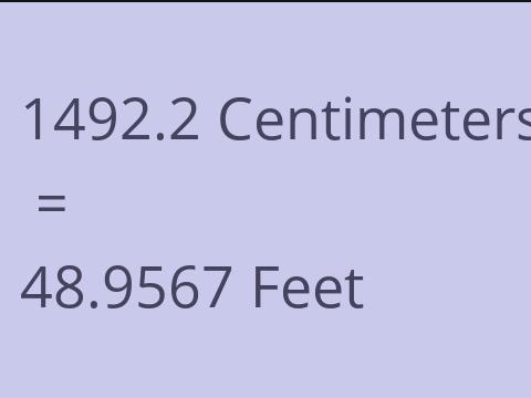 1492.2 CM TO FEET