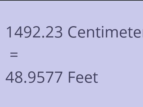 1492.23 CM TO FEET