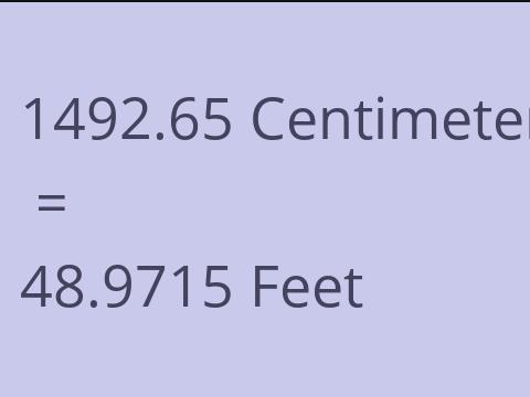 1492.65 CM TO FEET