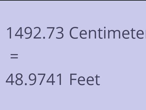 1492.73 CM TO FEET