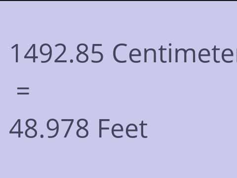 1492.85 CM TO FEET