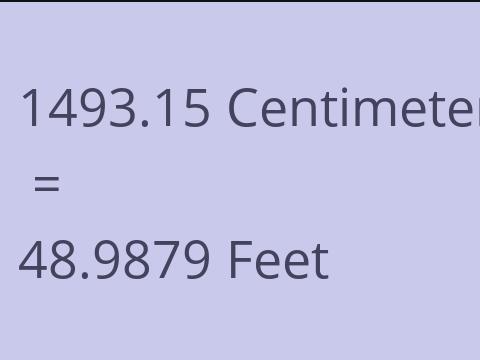 1493.15 CM TO FEET