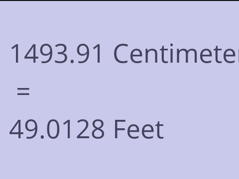 1493.91 CM TO FEET