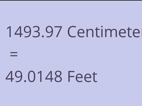 1493.97 CM TO FEET