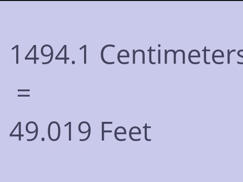 1494.1 CM TO FEET