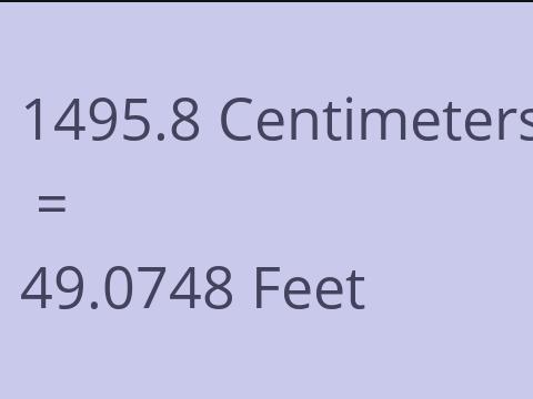 1495.8 CM TO FEET