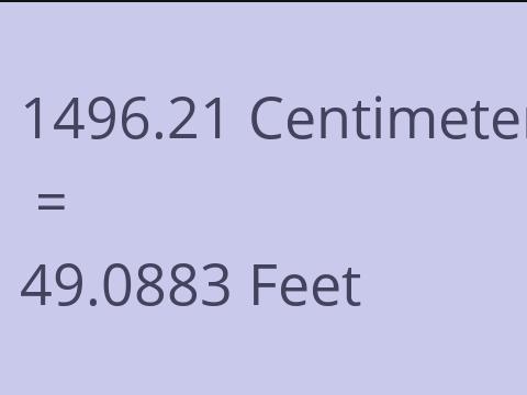 1496.21 CM TO FEET