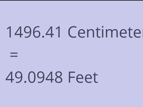 1496.41 CM TO FEET