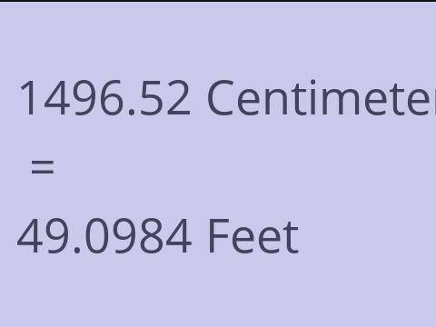 1496.52 CM TO FEET