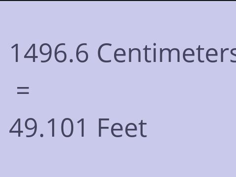 1496.6 CM TO FEET