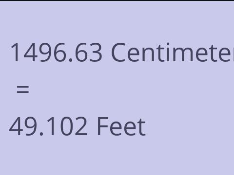 1496.63 CM TO FEET