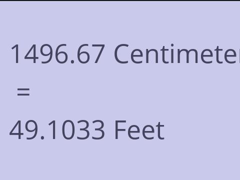 1496.67 CM TO FEET