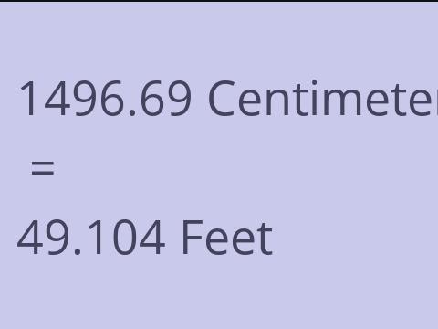 1496.69 CM TO FEET