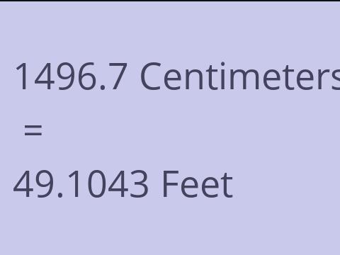 1496.7 CM TO FEET