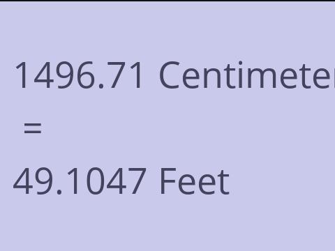 1496.71 CM TO FEET