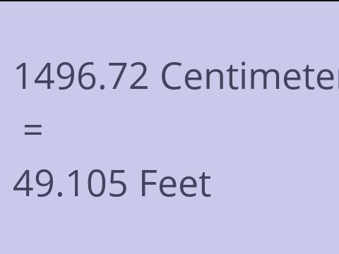 1496.72 CM TO FEET