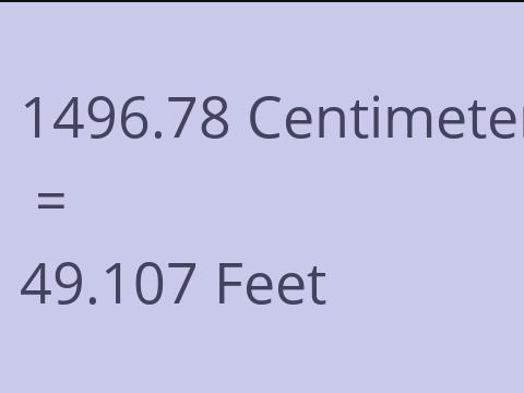 1496.78 CM TO FEET