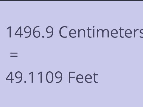 1496.9 CM TO FEET