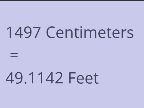 1497 CM TO FEET