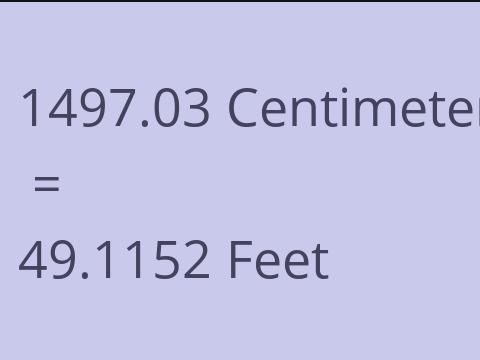 1497.03 CM TO FEET