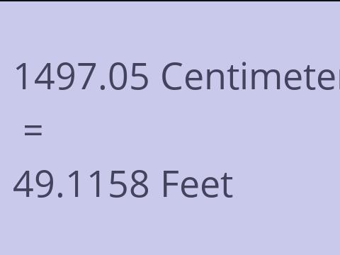 1497.05 CM TO FEET