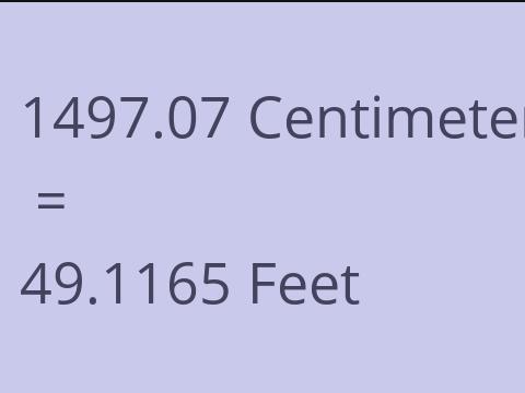 1497.07 CM TO FEET