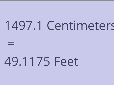 1497.1 CM TO FEET