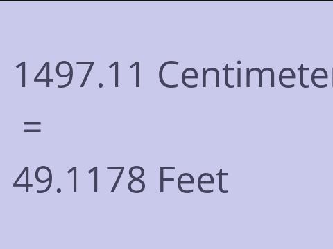 1497.11 CM TO FEET