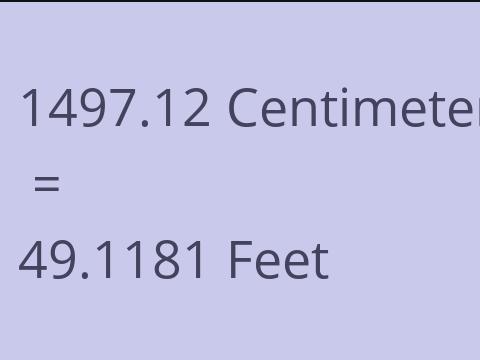 1497.12 CM TO FEET