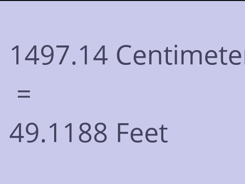 1497.14 CM TO FEET