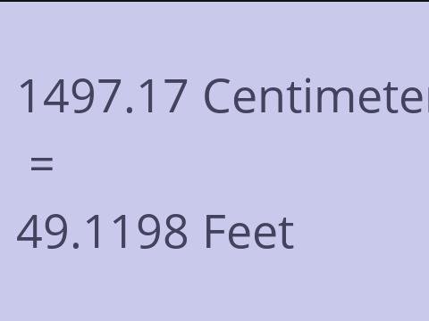 1497.17 CM TO FEET