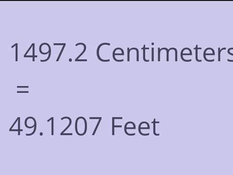 1497.2 CM TO FEET