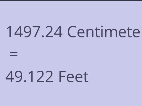 1497.24 CM TO FEET