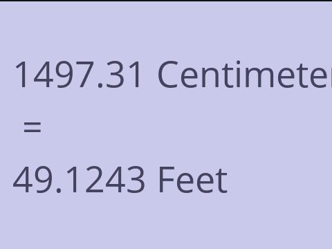 1497.31 CM TO FEET