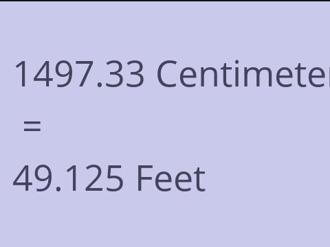 1497.33 CM TO FEET