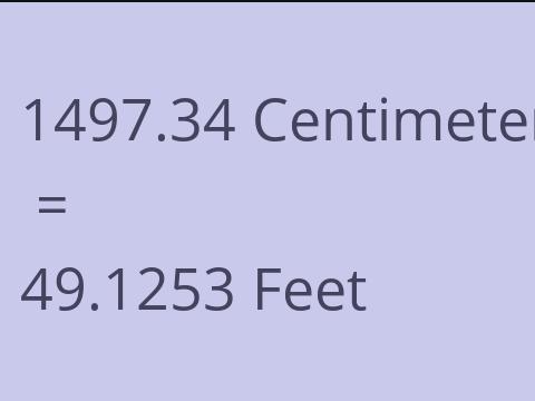 1497.34 CM TO FEET