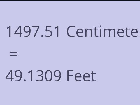 1497.51 CM TO FEET