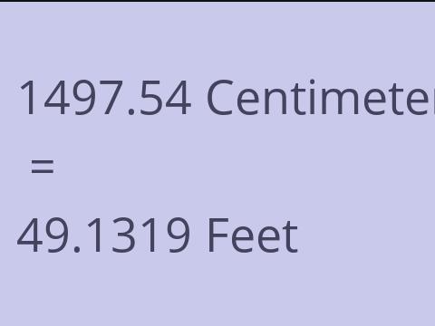 1497.54 CM TO FEET