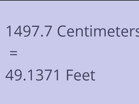 1497.7 CM TO FEET