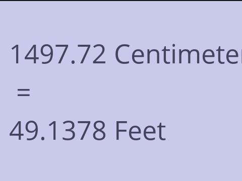1497.72 CM TO FEET