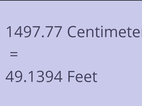 1497.77 CM TO FEET