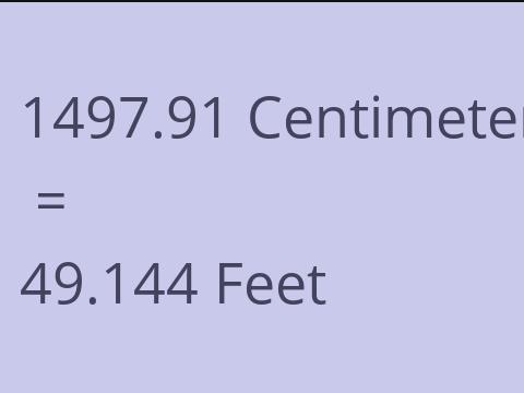 1497.91 CM TO FEET