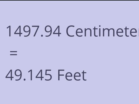 1497.94 CM TO FEET