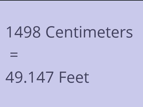 1498 CM TO FEET