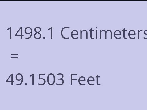 1498.1 CM TO FEET