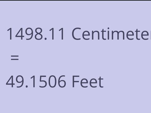 1498.11 CM TO FEET