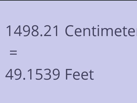 1498.21 CM TO FEET