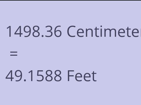 1498.36 CM TO FEET